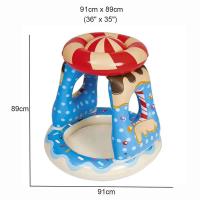 Piscina al Aire Libre para Niños Diseño de Coco de Isla Tropical Juegos de Agua divertidos bajo Parasol de Sol - details 14