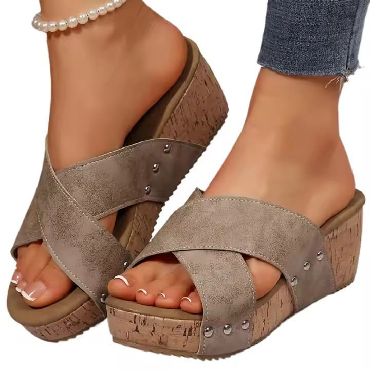 Sandalias de mujer Sandalias de tacón alto con punta abierta para zapatos de verano - 1