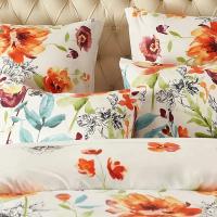 Juego de funda nórdica con flores de acuarela botánica, fundas de edredón de poliéster ligeras Queen, funda de edredón con estampado Floral moderno, ropa de cama - details 3