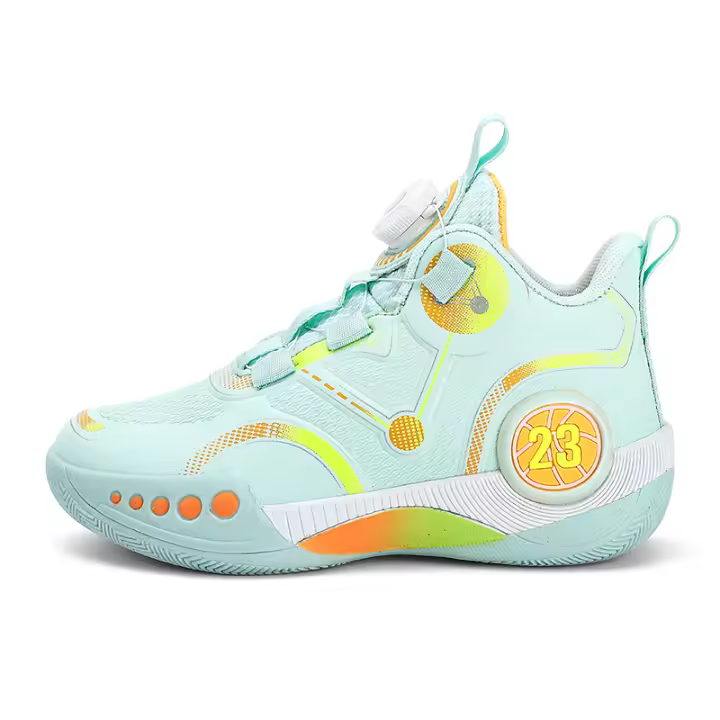 Zapatos de baloncesto para niños, zapatos deportivos de caña alta, zapatillas de deporte duraderas con cordones, zapatos antideslizantes para correr - 1