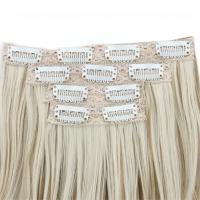 Extensiones de cabello con Clip de 12 pulgadas, 4 Uds., coletas, cabello ondulado corto y rizado sin costuras, postizos gruesos invisibles esponjosos ombré - details 9