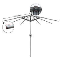 Tela de Paraguas UV30+ 295cm, 8 Huesos Paraguas de Reemplazo Impermeable para Patio y Jardín - details 0