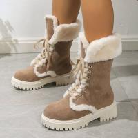 Botas de nieve para mujer, zapatos cálidos informales para exteriores, botas martin - details 0