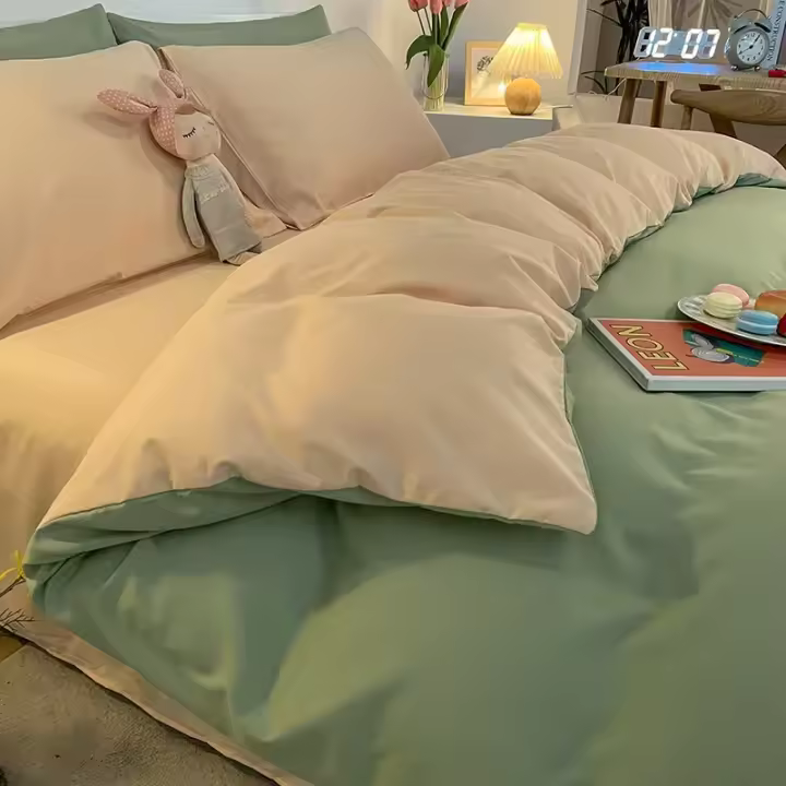 Cubierta de Edredón Blanca Nueva para Mayorista Estilo Sencillo Amigable con la Piel Seda Suave para Hogar Sin Funda de Almohada - 1