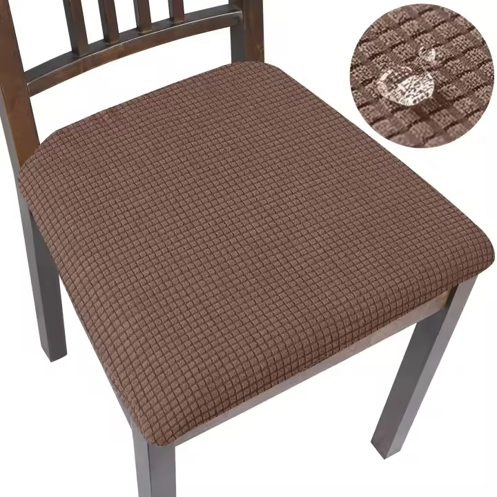 Funda de cojín cuadrada de cuero PU para silla, fundas impermeables para asiento de cocina y comedor, fundas de cojín para asiento de silla de comedor extraíbles - 1