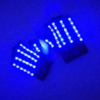 Guantes emisores de luz de 6 colores para DJ, fiesta de música, Cosplay, escenario, actuación, medio dedo, LED, luces láser brillantes - details 6