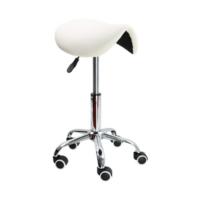 Taburete con Ruedas Silla Trabajo Altura Ajustable Giratorio Taburete de Oficina con Asiento de Silla de Montar Negro - details 5