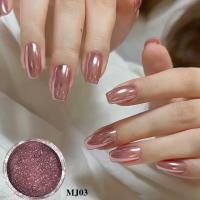 0,5g/tarro de polvo para uñas efecto espejo esmalte de Gel holográfico manicura brillo cromo, 5 colores para decoración de diseño de uñas DIY - details 6