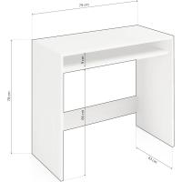 Ordenador, Mesa Juvenil, Acabado en Color Blanco Alpes, Medidas: 79 cm (Ancho) x 43 cm (Fondo) x 79 cm (Alto) - details 2
