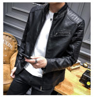 Nueva chaqueta de cuero para hombre, moda delgada de motocicleta juvenil, PU, de otoño e invierno - details 21