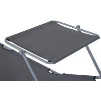 Tumbona Plegable Tumbona de Jardín Exterior Reclinable con Toldo Desmontable con Ángulo Regulable Respaldo Ajustable en 4 Niveles para Terraza Piscina Patio 187x58x36 cm Marrón - details 16