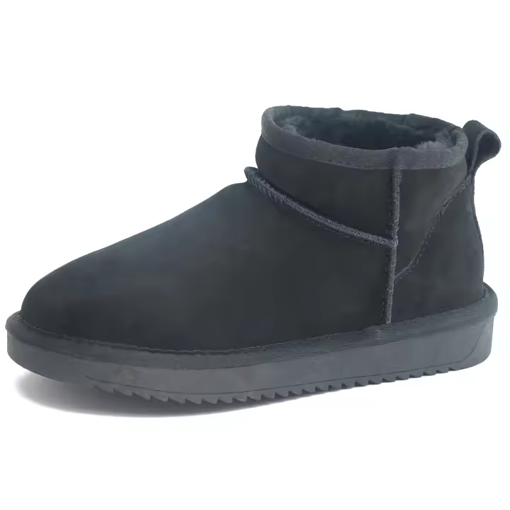 Botas de nieve Ultra Mini clásicas de Australia, botines de invierno de ante vacuno para mujer, zapatos cálidos antideslizantes para niñas, talla 35-44 granate - 1