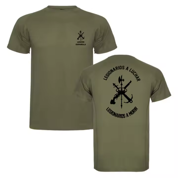 Camiseta casual de verano para hombre con la insignia de la Legión Española en camiseta 100% algodón - 1
