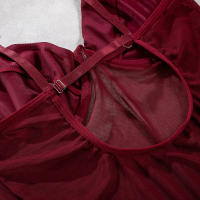 Nueva lencería erótica banda empalme guantes ajustados conjunto de tres piezas camisón camisón ropa interior sexy lencería erótica para mujeres - details 32