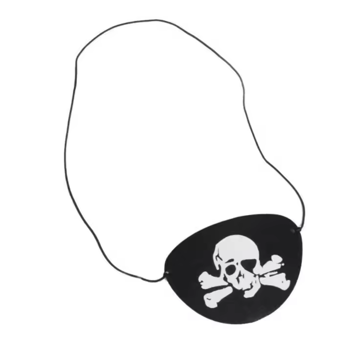 Máscara de Cosplay de rendimiento, máscara de ojos pirata, máscara de mascarada, máscara de ojos de calavera de fieltro, fiesta blanca/negra - 1