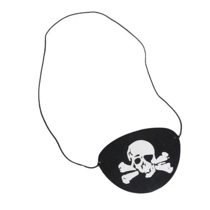 Máscara de Cosplay de rendimiento, máscara de ojos pirata, máscara de mascarada, máscara de ojos de calavera de fieltro, fiesta blanca/negra - 1