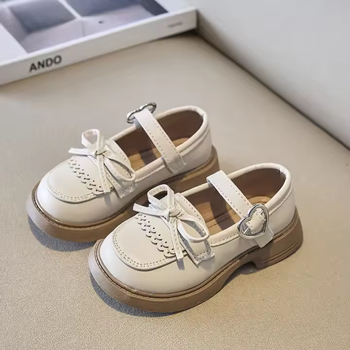 Zapatos de princesa huecos informales para estudiantes de estilo británico de cuero para niña, 2024 - 1