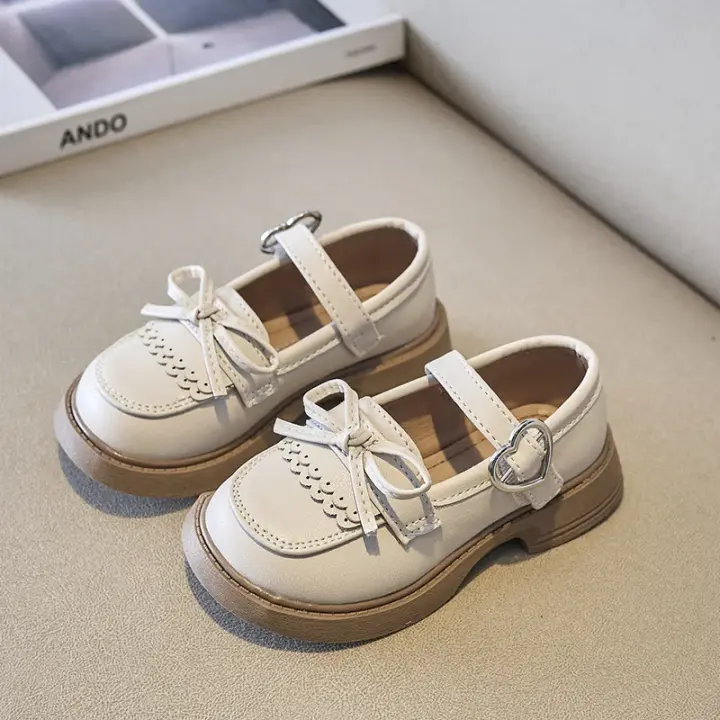 Zapatos de princesa huecos informales para estudiantes de estilo británico de cuero para niña, 2024 - 1