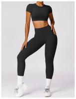 Camiseta de Yoga de Corte Corto de Verano Top de Deportivo de Nylon para Mujeres - details 22