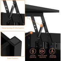 Mesa de Café Elevable con Cajón Estilo Moderno para Sala Patas de Madera Maciza - details 24