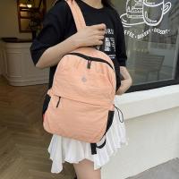 Mochila deportiva de nailon pequeña y sencilla, bolso de hombro de Color sólido de estilo coreano, bolso de mano, mochila Retro para niñas - details 12