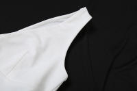 BUNO-vestido acampanado con cuello en V para mujer, plisado, tendencia verano 2025, ajustado, liso, de retazos, para fiesta, temperamento, vacaciones, Mini ceñido - details 13