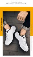 Zapatos casuales de cuero para hombre, zapatillas de deporte para exteriores, zapatos para caminar para todas las estaciones, suela suave, moda - details 2