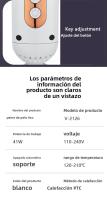 Peine de Pelo Liso Eléctrico Esponjoso, Craneal Alto, Rollo Recto, Flequillo de Ocho Caracteres de Doble Propósito, Hebilla Interior, Peine de Peinado Intercambiable - details 0