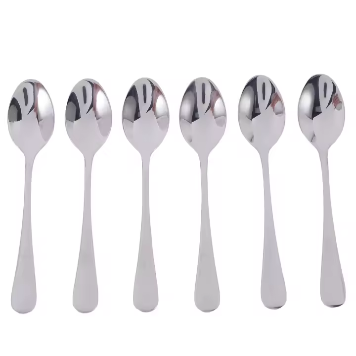 Cuchara Espresso de acero inoxidable, Mini cuchara de café de 4,7 pulgadas, cuchara de postre, 6 piezas - 1