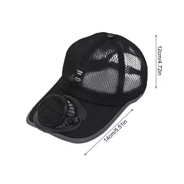 Gorras Sombreros de béisbol solares Sombrero de playa transpirable con ventilador de refrigeración, protección UV - 1
