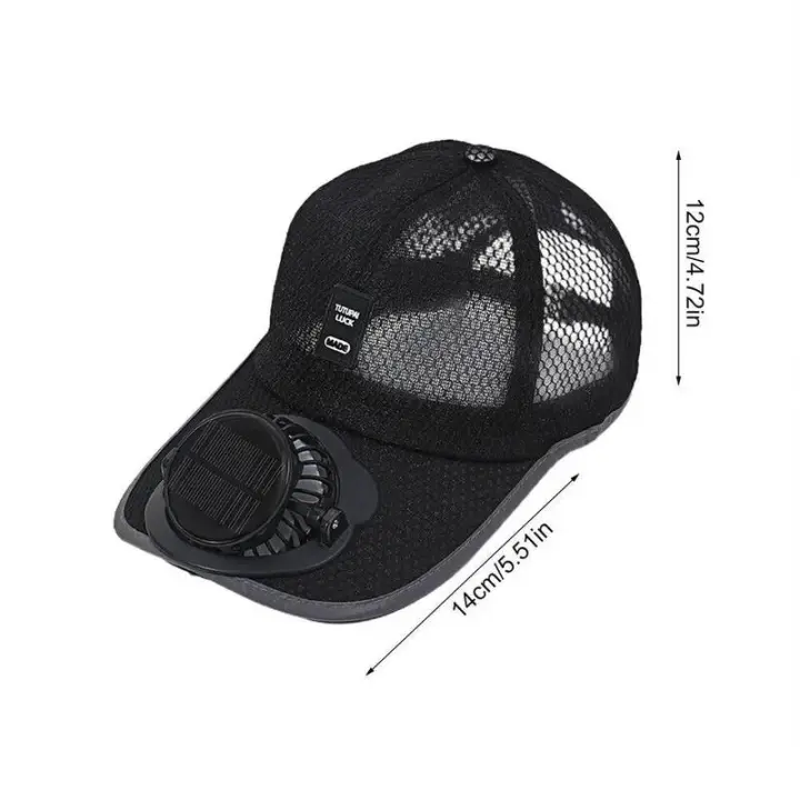 Gorras Sombreros de béisbol solares Sombrero de playa transpirable con ventilador de refrigeración, protección UV - 1