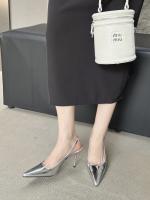 Nuevo tacón fino puntiagudo temperamento de tacón alto moda francesa fina sexy hermosa bolsa sandalias de cabeza zapatos de mujer - details 39