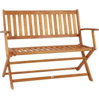 Banco de Madera de Eucaliptus 120x90x55 Banco de Jardín Plegable Certif. FSC Asiento 2 Plazas - details 0