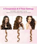 Set de Rizos Automáticos sin Cable Herramienta de Estilismo de Temperatura Ajustable con Pantalla LED Equipo de Belleza para Ondas - details 1