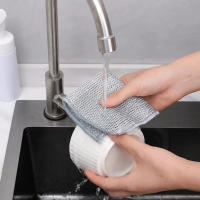 Paño de Limpieza de Acero Engrosado Paño de Cocina de Malla de Microfibra de Hierro de Doble Capa - details 4