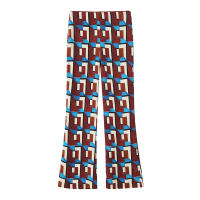 Conjunto de Pantalones para Mujer OUWU Top con Cuello Informal, Estampado a la Moda, Pantalones para el Vientre, Nuevo Conjunto de Pantalones para Primavera - details 8