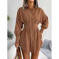 Vestido de blusa de mujer con mangas abullonadas, vestidos de manga larga para mujer, cintura asimétrica, elegante y hermoso - details 29