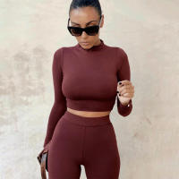 Conjunto deportivo de dos piezas de manga larga, nuevo traje informal de moda para mujer - details 35