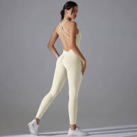 Hamidou-body de Yoga elástico, ropa de gimnasio, ropa deportiva de realce, mono de entrenamiento sin espalda, conjunto de Yoga de alta elasticidad para gimnasio - details 36