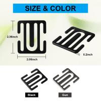 Ajustador de cinturón de seguridad para coche, Clips de Metal para cinturón de seguridad Universal, hebilla adecuada para adultos, niños, personas embarazadas, posicionador de cinturón de seguridad cómodo, 2 piezas (negro) - details 2