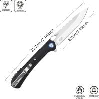 Cuchillo Plegable Sitivien ST145 con Hoja de Acero 14C28N y Mango de Micarta/G10 para Uso Doméstico Camping y Supervivencia EDC Herramienta de Hojalata - details 23