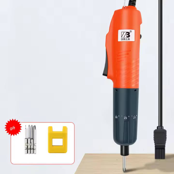 Destornillador eléctrico Industrial con enchufe directo, taladro de alta velocidad, par ajustable con brocas, magnetizador, 220V - 1