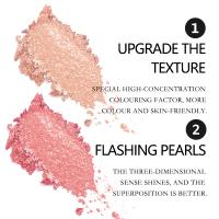 Paleta de rubores de 2 colores 2 en 1 sombra de ojos crema de contorno cara mejilla rubor crema maquillaje brillo resaltado maquillaje Multicolor rubor - details 4