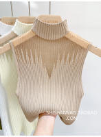 Top de Malla Acolchado Vestido Chic Sin Mangas para Mujer Estilo Callejero Moderno Moda Deportiva - details 15