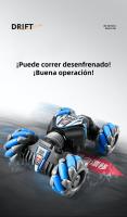 Juguete de Coche de Control Remoto con Sensor de Gestos, 4WD, Transformación, Derrape, Doble Cara, Efectos de Sonido y Luz, Pulv - details 8