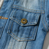 Chaquetas vaqueras falsas para niños y niñas, top informal con capucha, moda de otoño e invierno, novedad - details 5