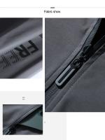 Chaqueta de Moda Casual para Hombres Cierre de Cremallera, Forro de Poliéster, A Prueba de Viento, Ligera para Deportes al Aire Libre Limpieza Seca - details 4