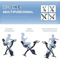 Bicicleta de Ejercicio Plegable Regulable en Altura Resistencia Magnética Ajustable Pantalla LCD - details 5