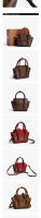 Bolso de cuero esmerilado en contraste Nueva moda bolso de mensajero de hombro retro - details 2