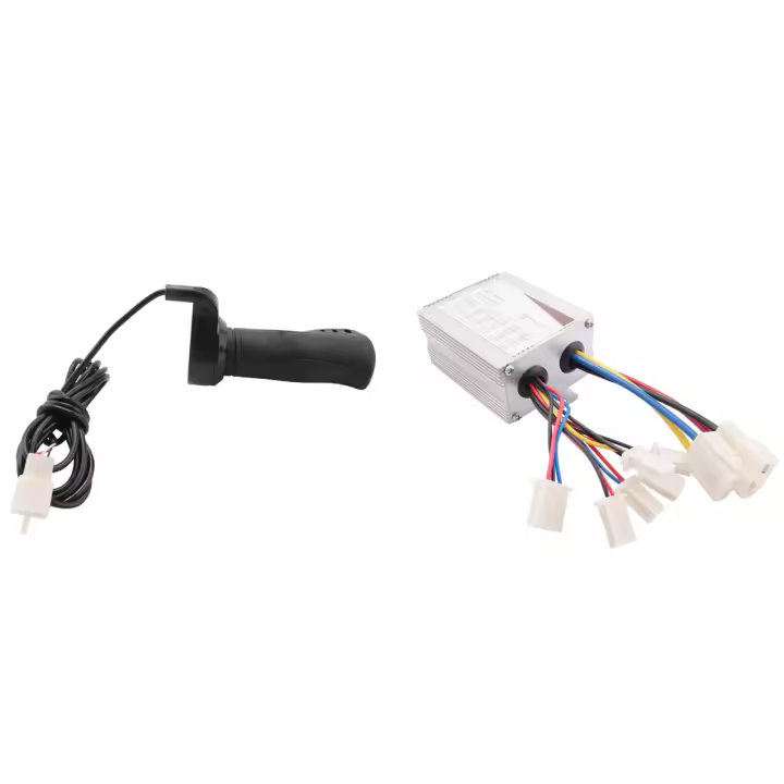 Caja de controlador de Motor de bicicleta eléctrica, manillar de giro de línea larga, 24V, 500W, CC, accesorio para bicicleta eléctrica, Scooter - 1